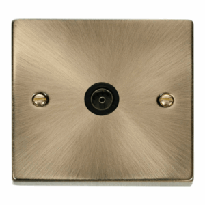 Click Scolmore - Click Deco Single Coaxial Socket Outlet Black (VPAB065BK)