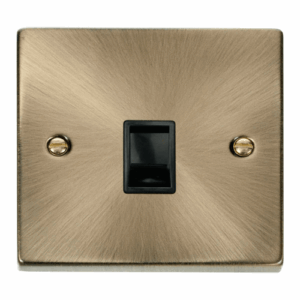 Click Scolmore - Click Deco Single Rj11 Socket (Ireland/Usa) Black (VPAB115BK)