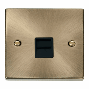 Click Scolmore - Click Deco Single Telephone Socket Outlet Master Black (VPAB120BK)