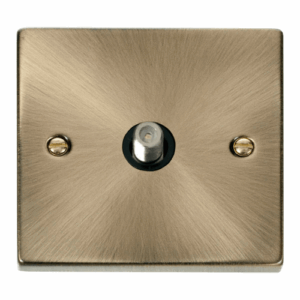 Click Scolmore - Click Deco 1 Gang Satellite Socket Outlet Black (VPAB156BK)
