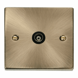 Click Scolmore - Click Deco Single Isolated Coaxial Socket Outlet Black (VPAB158BK)