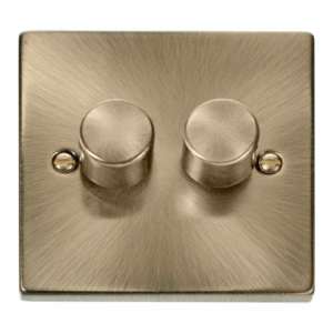 Click Scolmore - Click Deco Vpab 2Gang 2Way 100W Led Dimmer Switch (VPAB162)