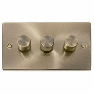 Click Scolmore - Click Deco Vpab 3Gang 2Way 100W Led Dimmer Switch (VPAB163)