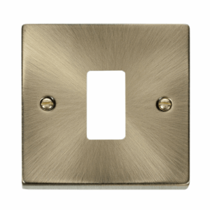 Click Deco 1 Gang GridPro Frontplate Antique Brass