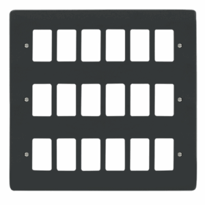 Click Deco Gpro 18 Gang Deco Plate Anthracite Grey