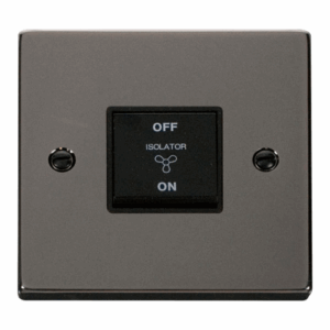 Click Scolmore - Click Deco 10A 3 Pole Fan Isolation Plate Switch (VPBN020BK)