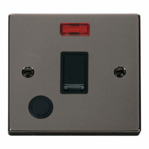 Click Scolmore - Click Deco 20A 1 Gang Dp Switch With Flex Outlet And Neon Black (VPBN023BK)