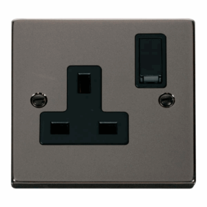 Click Scolmore - Click Deco 1 Gang 13A Dp Switched Socket Outlet Black (VPBN035BK)