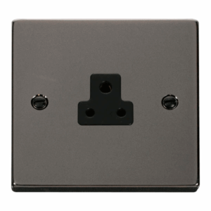 Click Scolmore - Click Deco 2A Round Pin Socket Outlet Black (VPBN039BK)