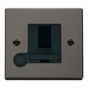 Click Scolmore - Click Deco 13A Fused Switched Connection Unit With Flex Outlet Black (VPBN051BK)