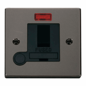 Click Scolmore - Click Deco 13A Fused Switched Connection Unit With Flex Outlet & Neon Black (VPBN052BK)