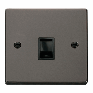 Click Scolmore - Click Deco Single Rj11 Socket (Ireland/Usa) Black (VPBN115BK)