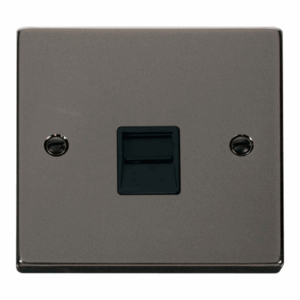 Click Scolmore - Click Deco Single Telephone Socket Outlet Master Black (VPBN120BK)