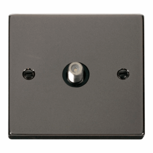 Click Scolmore - Click Deco 1 Gang Satellite Socket Outlet Black (VPBN156BK)