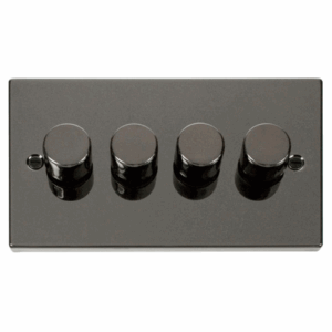 Click Scolmore - Click Deco Vpbn 4Gang 2Way 75W Led Dimmer Switch (VPBN164)