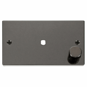 Click Scolmore - Click Deco 2 Gang Plate Single Aperture (1000W Max) (VPBN185)