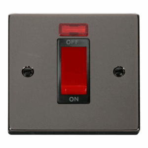 Click Scolmore - Click Deco 1 Gang 45A Dp Switch With Neon Black (VPBN201BK)