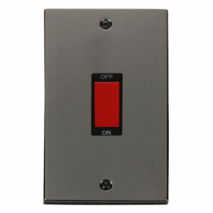 Click Scolmore - Click Deco 2 Gang 45A Dp Switch Black (VPBN202BK)