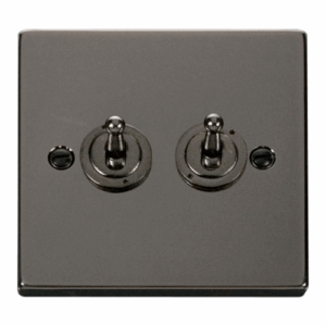 Click Scolmore - Click Deco 2 Gang 2 Way 10Ax Toggle Switch (VPBN422)
