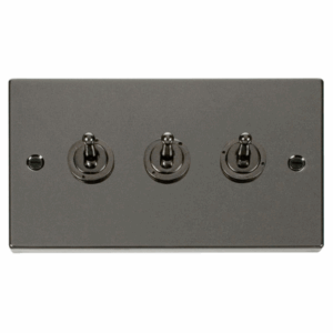 Click Scolmore - Click Deco 3 Gang 2 Way 10Ax Toggle Switch (VPBN423)