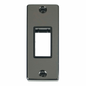 Click Scolmore - Click Deco Single Architrave Plate & Aperture Black (VPBN471BK)