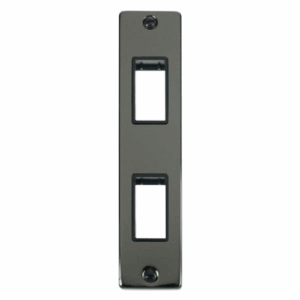 Click Scolmore - Click Deco Double Architrave Plate & Aperture Black (VPBN472BK)
