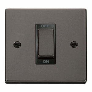 Click Scolmore - Click Deco Ingot 1 Gang 45A Dp Switch Black (VPBN500BK)