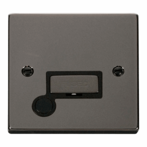 Click Scolmore - Click Deco 13A Fused Ingot Connection Unit With Flex Outlet Black (VPBN550BK)