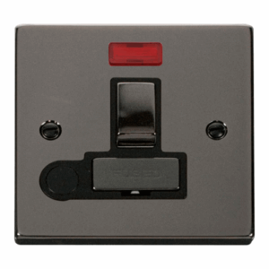 Click Scolmore - Click Deco 13A Fused Ingot Switched Connection Unit With Flex Outlet & Neon Black (VPBN552BK)