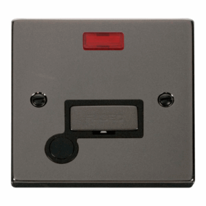 Click Scolmore - Click Deco 13A Fused Ingot Connection Unit With Flex Outlet & Neon Black (VPBN553BK)