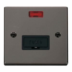 Click Scolmore - Click Deco 13A Fused Connection Unit With Neon Black (VPBN653BK)