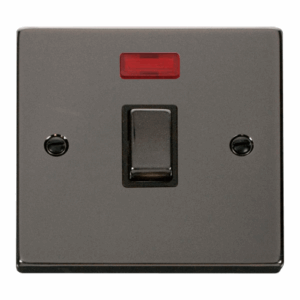 Click Scolmore - Click Deco 20A 1 Gang Dp Ingot Switch Neon Black (VPBN723BK)