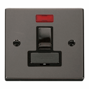 Click Scolmore - Click Deco 13A Fused Ingot Switched Connection Unit With Neon Black (VPBN752BK)