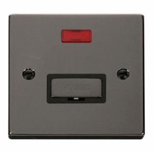 Click Scolmore - Click Deco 13A Fused Ingot Connection Unit With Neon Black (VPBN753BK)