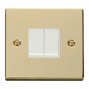 Click Scolmore - Click Deco 2 Gang 2 Way 10Ax Switch White (VPBR012WH)