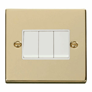 Click Scolmore - Click Deco 3 Gang 2 Way 10Ax Switch White (VPBR013WH)