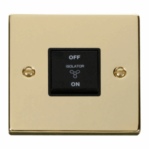 Click Scolmore - Click Deco 10A 3 Pole Fan Isolation Plate Switch (VPBR020BK)