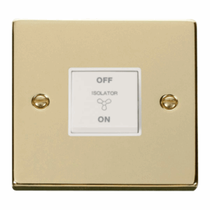 Click Scolmore - Click Deco 10A 3 Pole Fan Isolation Plate Switch (VPBR020WH)