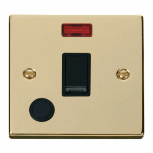 Click Scolmore - Click Deco 20A 1 Gang Dp Switch With Flex Outlet And Neon Black (VPBR023BK)