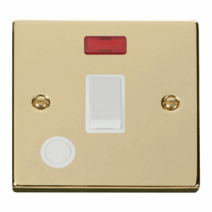 Click Scolmore - Click Deco 20A 1 Gang Dp Switch With Flex Outlet And Neon White (VPBR023WH)