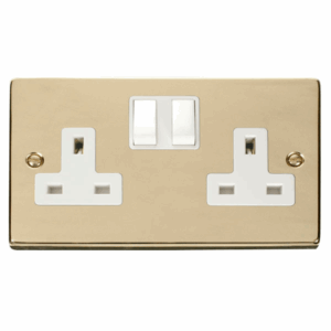 Click Scolmore - Click Deco 2 Gang 13A Dp Switched Socket Outlet White (VPBR036WH)