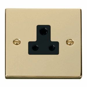 Click Scolmore - Click Deco 5A Round Pin Socket Outlet Black (VPBR038BK)