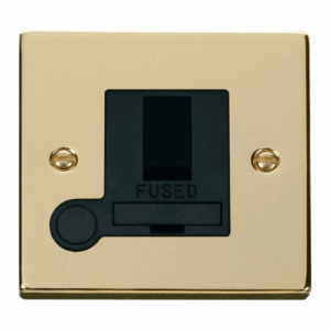 Click Scolmore - Click Deco 13A Fused Switched Connection Unit With Flex Outlet Black (VPBR051BK)