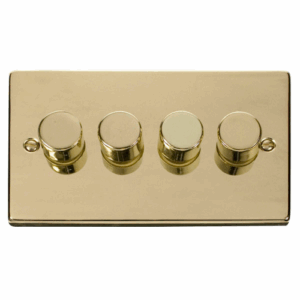 Click Scolmore - Click Deco 4 Gang 2 Way 400Va Dimmer Switch (VPBR154)