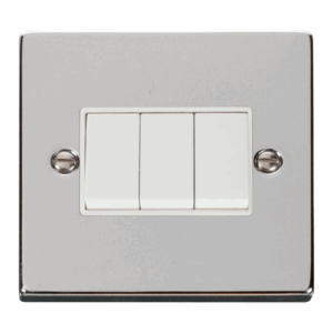Click Scolmore - Click Deco 3 Gang 2 Way 10Ax Switch White (VPCH013WH)