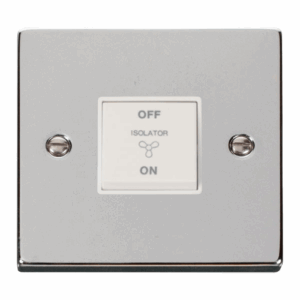 Click Scolmore - Click Deco 10A 3 Pole Fan Isolation Plate Switch (VPCH020WH)