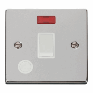 Click Scolmore - Click Deco 20A 1 Gang Dp Switch With Flex Outlet And Neon White (VPCH023WH)