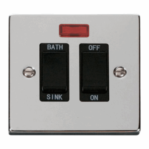 Click Scolmore - Click Deco 20A Dp Sink/Bath Switch Black (VPCH024BK)