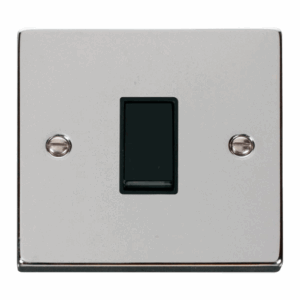 Click Scolmore - Click Deco 1 Gang Intermediate 10Ax Switch Black (VPCH025BK)