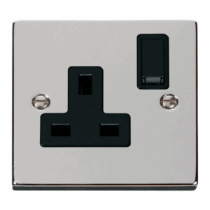 Click Scolmore - Click Deco 1 Gang 13A Dp Switched Socket Outlet Black (VPCH035BK)